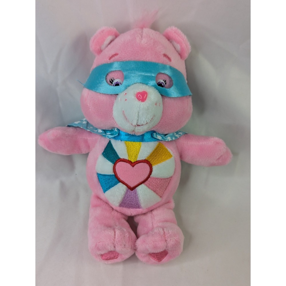 Care Bears Super Hero Pink Plush Hopeful Hearts 8 Inch 2017 TCFC Just Play